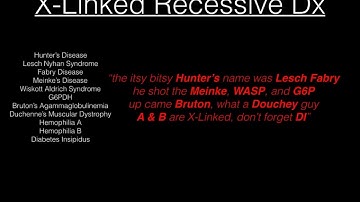 X-Linked Recessive Diseases Song || USMLE Mnemonic