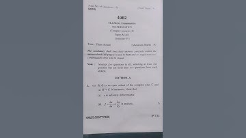 M.A/M.Sc. Examination MATHEMATICS (Complex Analysis) Paper -M-401(Semester -IV)|HPU| July 2023