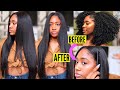 EASY + FAST! Natural Hair-- to Straight Wig (No Leave-Out + No Damage + Protective Style)| Hairvivi