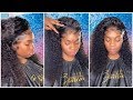 BABY HAIRS GALORE❤️| Curly Fake Scalp wig lace install 😍| Eva Wigs 😘