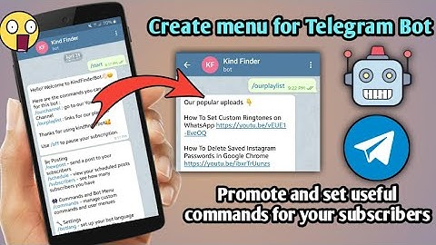 How to create menu on Telegram Bot