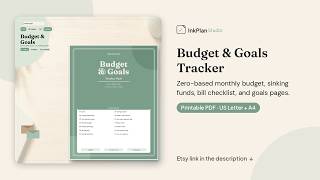 Printable Budget Planner: Zero-Based Budget, Debt Snowball & Habit Money Tracker | InkPlanStudio