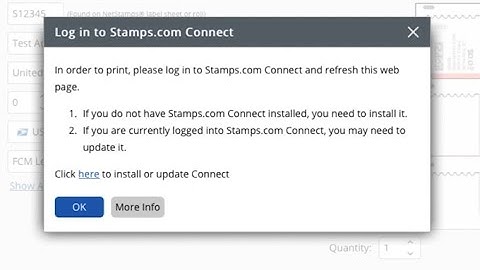 Log in to Stamps.com Connect (Error Solution) MAC