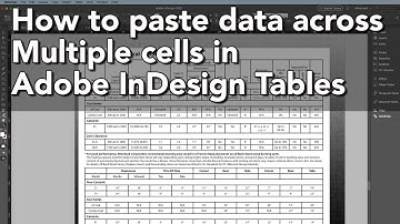 How to Paste Data Across Multiple Cells in InDesign Tables