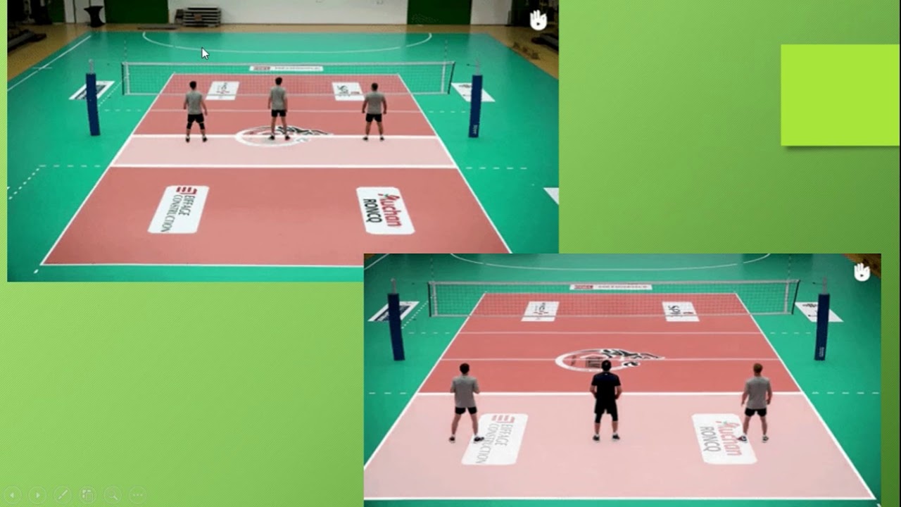 voleibol jugadores en cancha