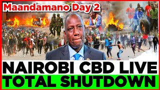 Maandamano Day 2! Current Situation in Nairobi CBD Transport paralyzed as Matatu Strike Continue
