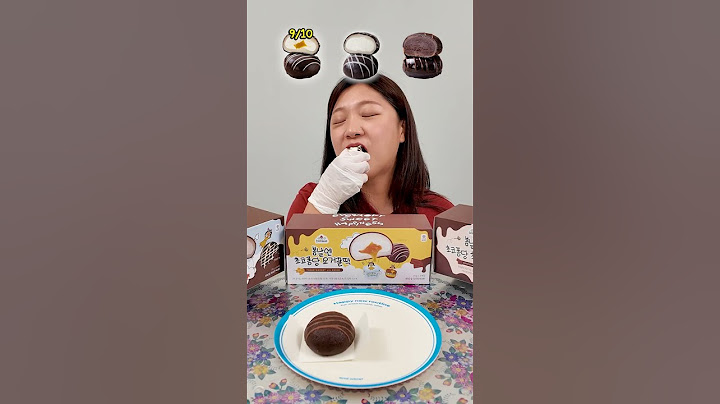 Eating Rice cake ICE Mochi ASMR (Cream/Yogurt Honey/Chocolate flavor)