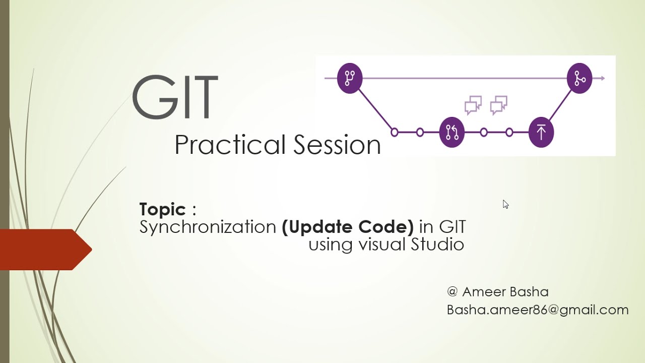 GIT Quickstart 6 Synchronization in GIT using visual Studio YouTube