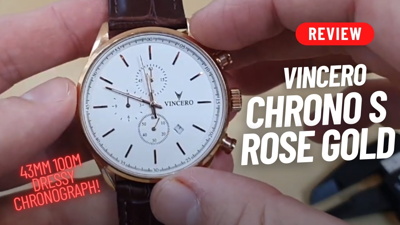 Men's 40MM Chronograph - Rose Gold, Vincero Watches