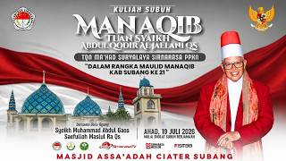 LIVE Kuliah Subuh Manaqib || Roudhoh Merah Putih Masjid Agung AsSaadah Subang Ahad, 19 Juli 2026