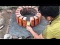 HOW TO BUILD A Miniature BBQ OVEN from Bricks - BRICKLAYING - BBQ in the oven !