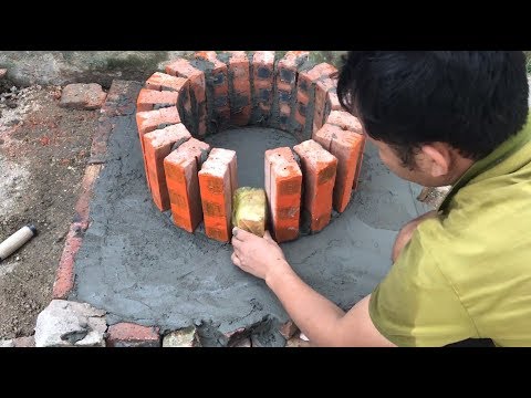 COMMENT CONSTRUIRE UN BBQ miniature FOUR de briques - MAÇONNERIE - barbecue dans le four!