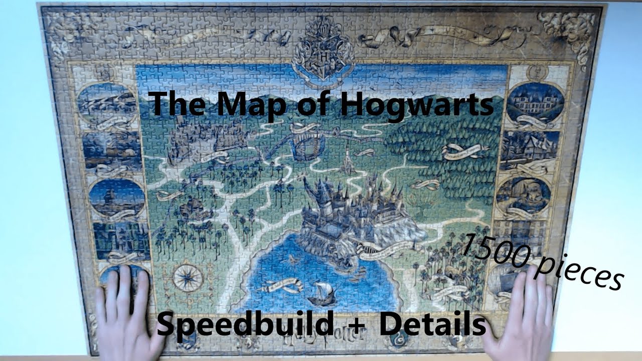 1500 pieces puzzle: The Map of Hogwarts | Speedbuild + Details