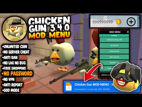 Chicken Gun mod menu v3.2.06 God mode, no clip, unlimited money and MORE!!!  