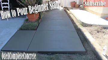 How to Pour a Beginners Concrete Slab Walkway - DIY