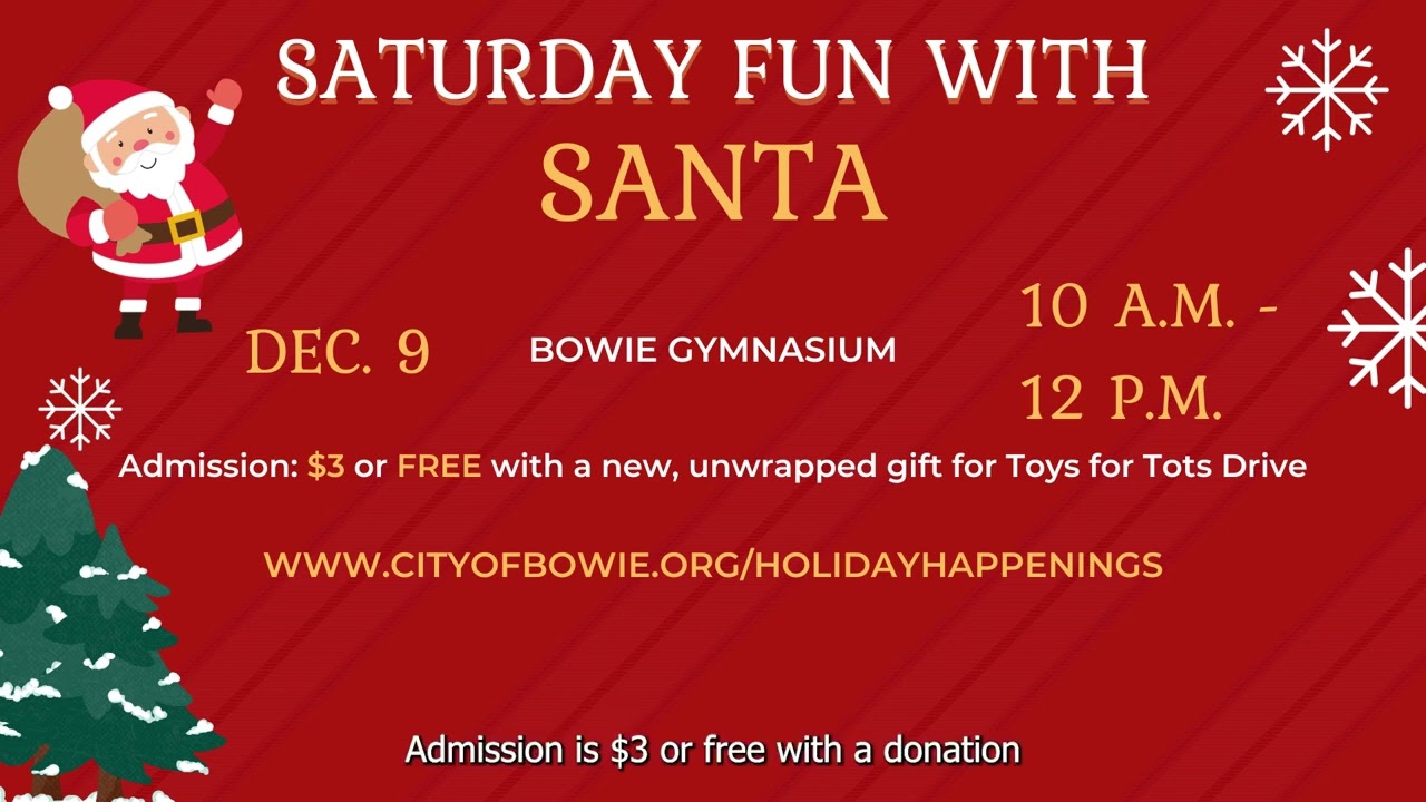 Saturday Fun with Santa at the Bowie Gym - YouTube