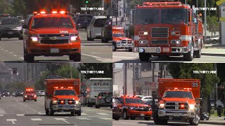 LAFD RESCUE 35 | EMS 5 | ENGINE 52 RESPONSE | TRANSPORTING