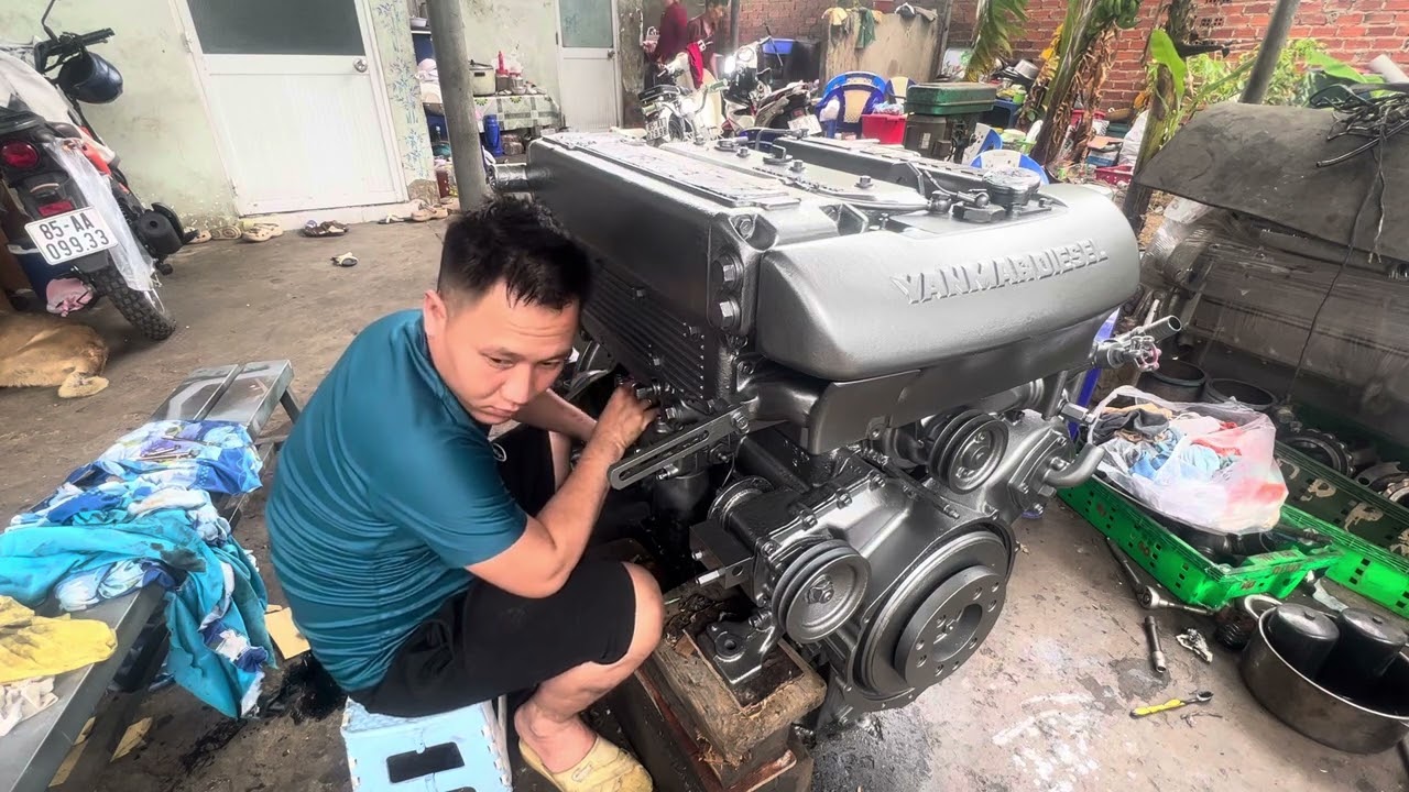 Lính bẩy ly lắp máy Yanmar chạy thuyền cao tốc