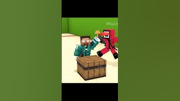 When Samurai Herobrine Plays Squid Game Dalgona Candy | Minecraft Animation#shorts#minecraft