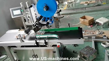 Automatic egg tray carton case top flat surface side labeling machine