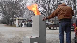 Burning out the core on a new Rocket Stove