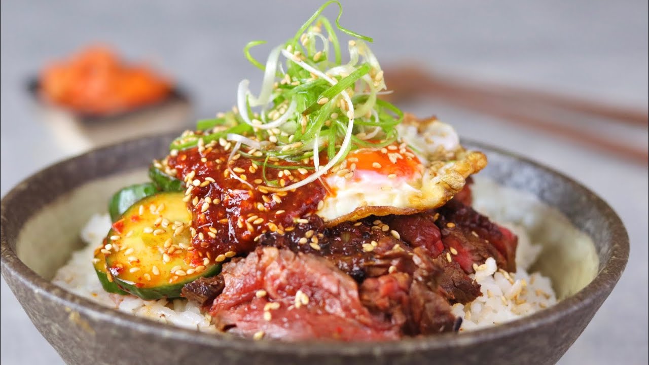 Let's make a mighty fine Korean bbq rice bowl... YouTube