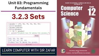 Python Sets | Unit 03 | Programming Fundamentals | Grade 12 Computer Science | NBF | FBISE Islamabad