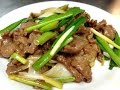 Delicous Chinese Stir Fry Beef with Scallions Recipe by CiCi Li
