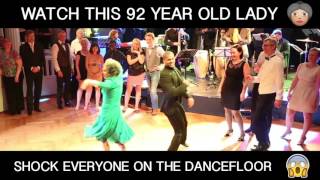 Mujer de 92 años bailando salsa!!