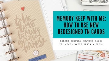 memory keeping process| how to use tn journal cards in memory planner |ft. cocoadaisy denim & blush