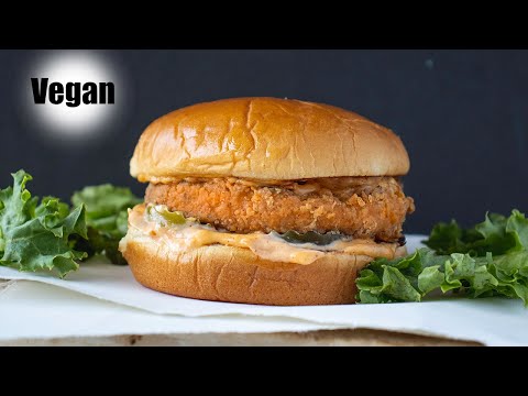 The BEST » Vegan Spicy Chicken Sandwich | Popeyes Style