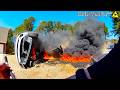 Drunk Woman Flips Car into a FIREBALL