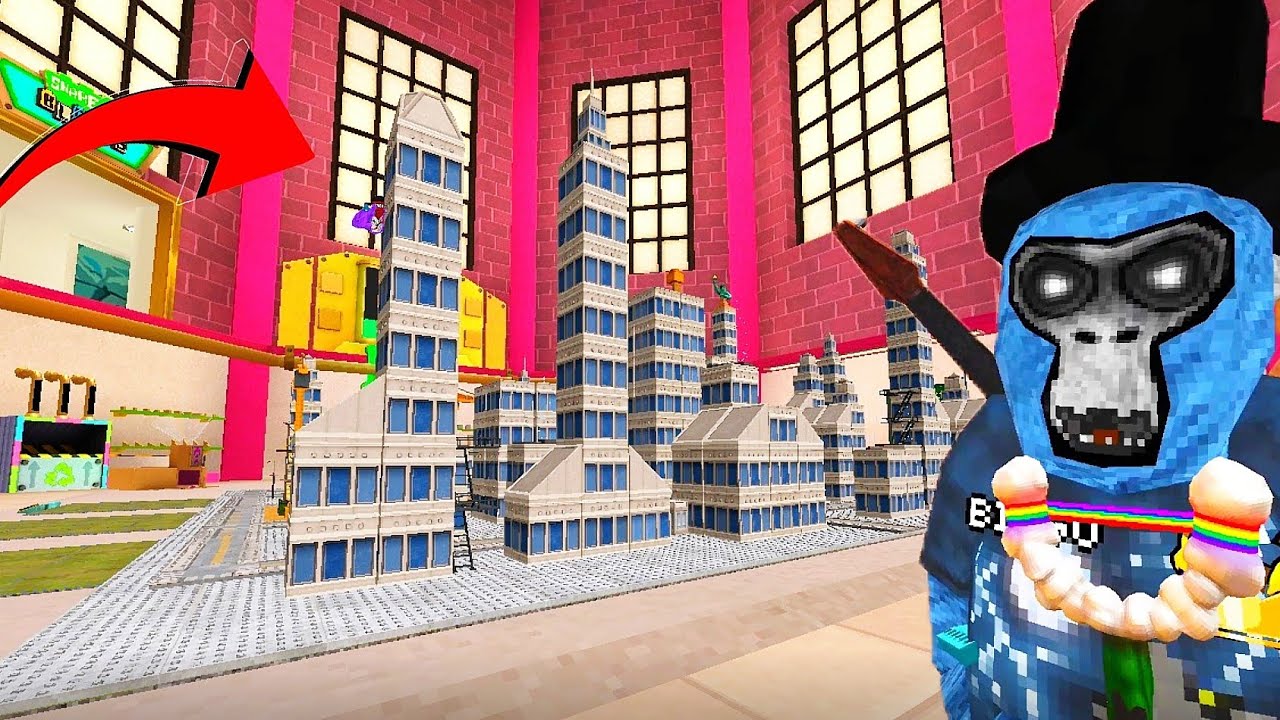 Строительство огромного города в Gorilla Tag