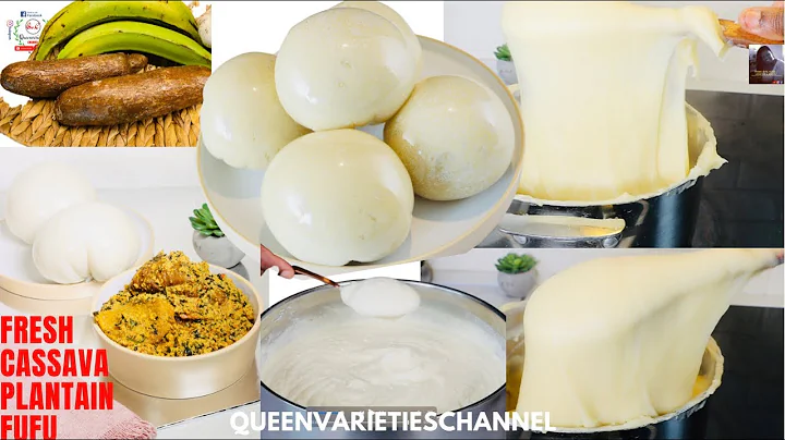 ✅How To Make FRESH CASSAVA PLANTAINS FUFU | step by step | FUFU RECIPE | FRESH FUFU WITHOUT POUNDING