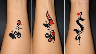 3 Beautiful Heart & S letter Tattoo Designs ❤️ | Trending Tattoo Ideas 2026 | Tattoo Inspiration