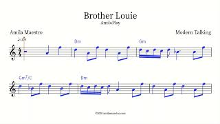 Brother Louie - Modern Talking - AmilaPlay Transcription