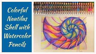 Colorful Nautilus Shell with Watercolor Pencils | Grabie Product Review and Demo by Bethany Thiele, Art Teacher 1,007 views 2 years ago 6 minutes, 19 seconds