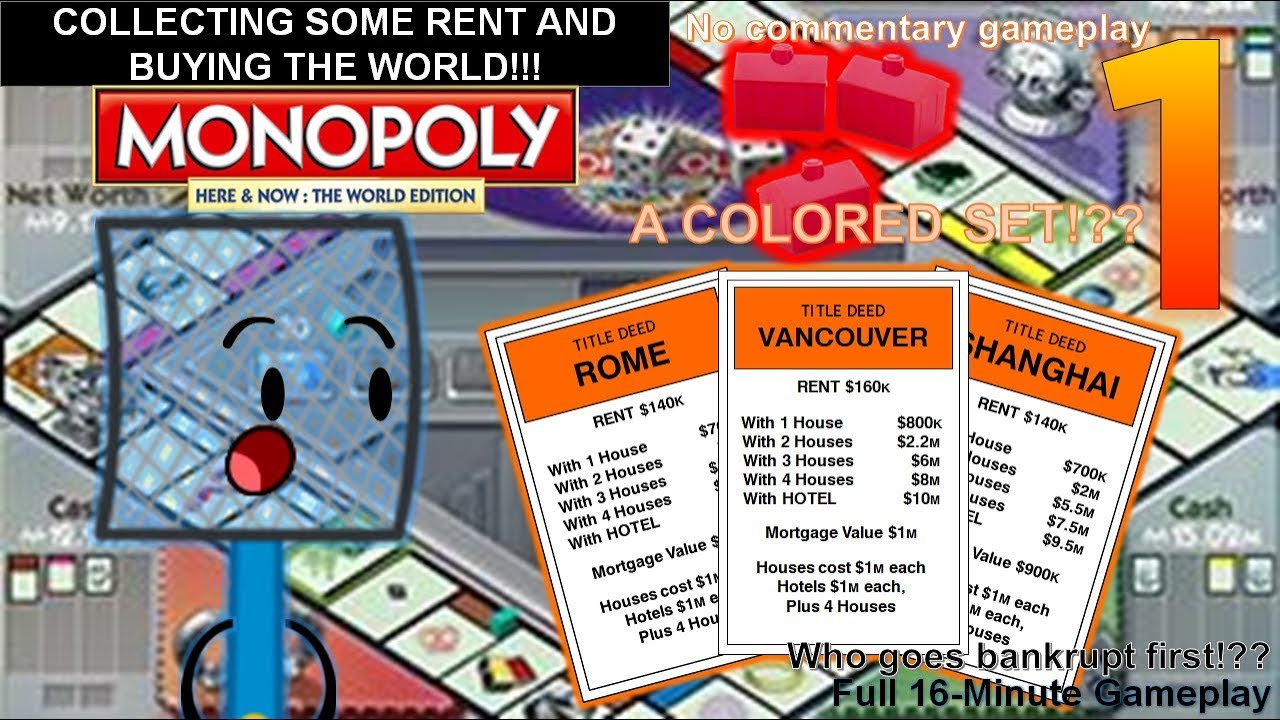 Monopoly The World Edition S1 Episode 1 Collecting some rent and