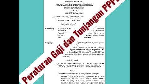 Peraturan Gaji dan Tunjangan PPPK (P3K)