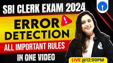 SBI Clerk English Marathon | Error Detection All Rules | Error Detection One Shot | Rupam Ma
