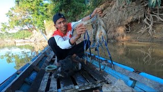 Luar biasa rejeki mancing kali ini banyak dapat udang besar dan bermalam di sungai sampai pagi hari 