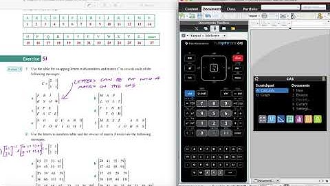 Matrices  - transitions, encoding & decoding