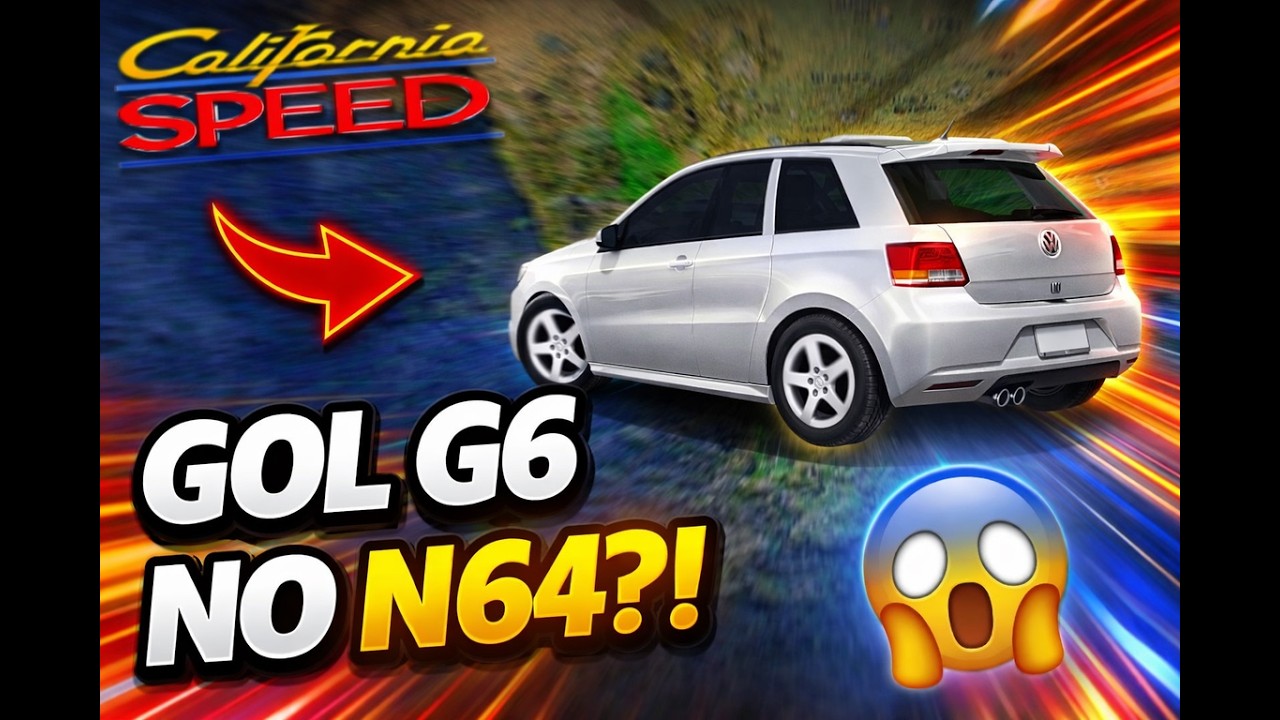 😱 INCRIVEL 😱 TESTEI um GOL G6 BRANCO 🇧🇷 na WEEK 01 de CALIFORNIA SPEED N64 🔥