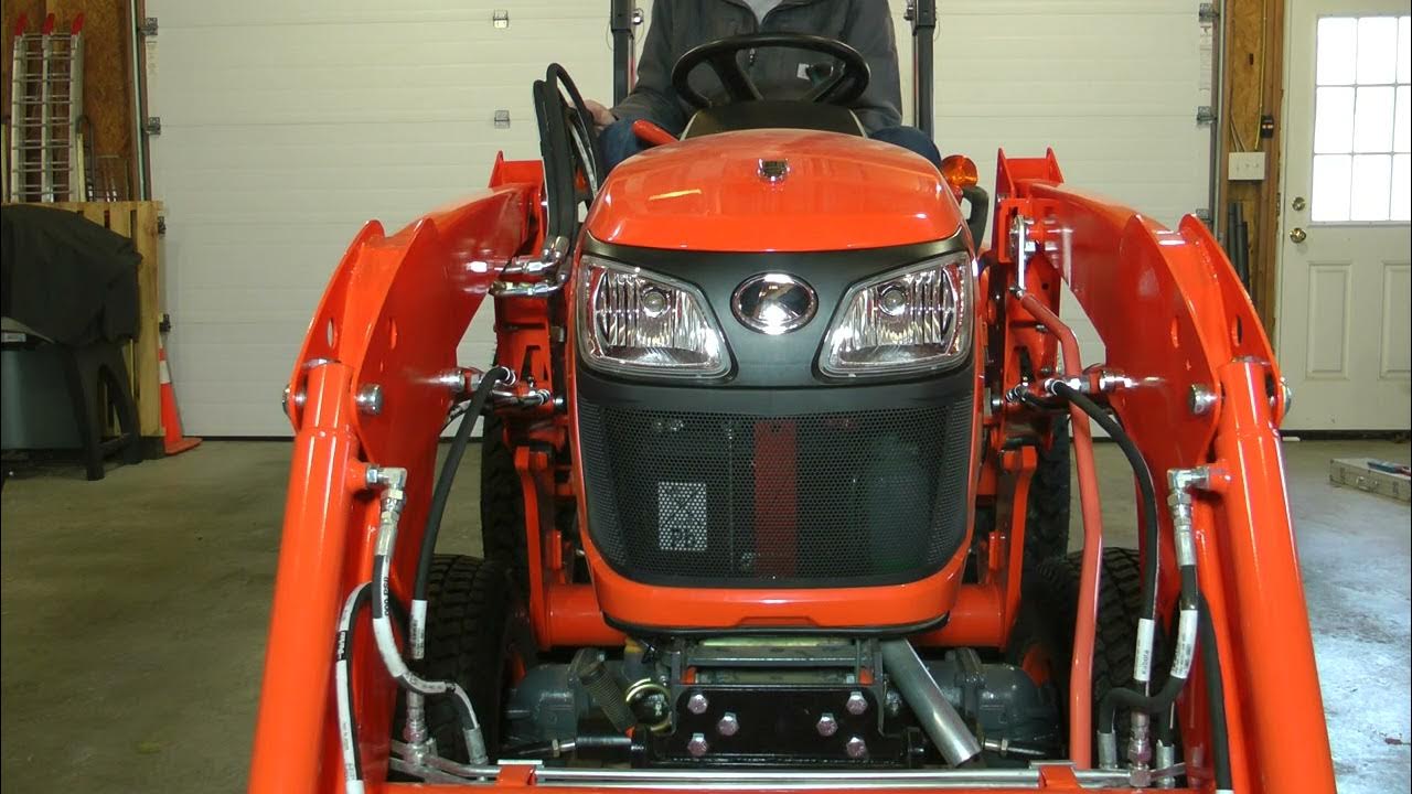 Kubota B2601 with LA435 Loader and BX2448 SSQA Bucket. Loader mounting