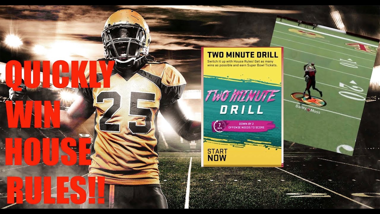HOW TO QUICKLY WIN HOUSE RULES ON MADDEN 20 MUT YouTube