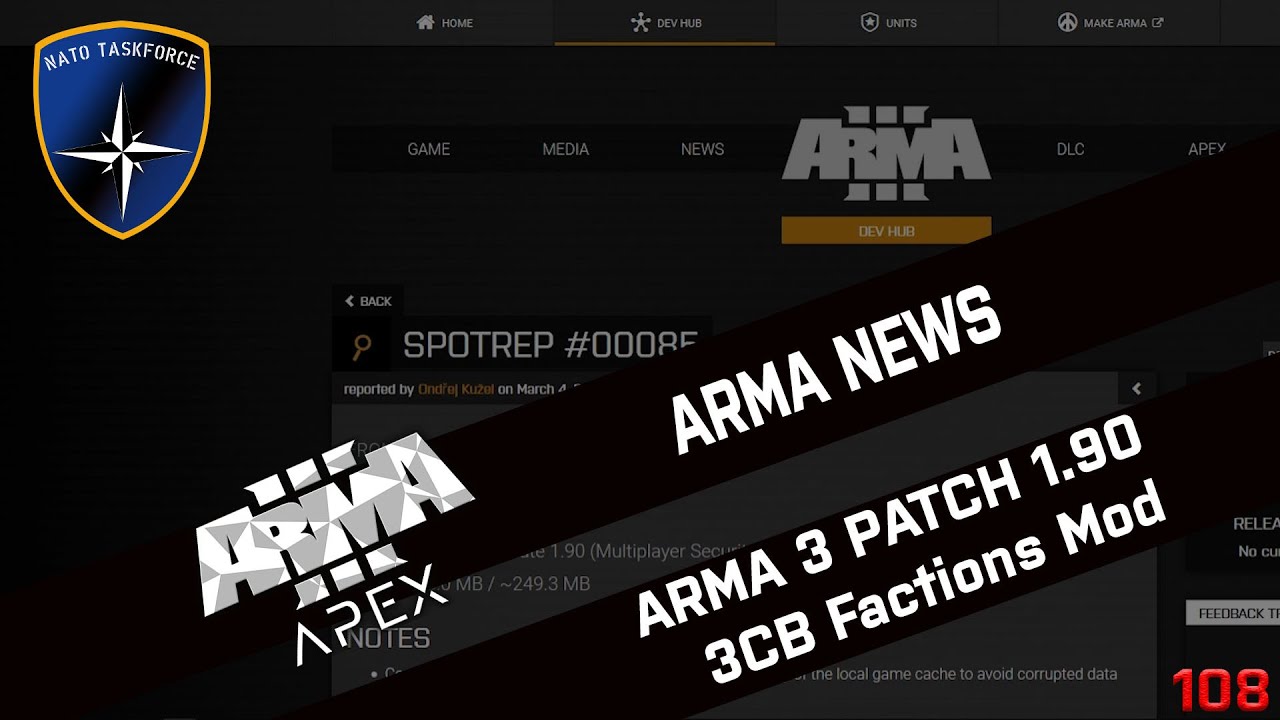 ARMA NEWS 108 ARMA 3 PATCH 1.90 - 3CB Faction Mod Veröffentlicht ...