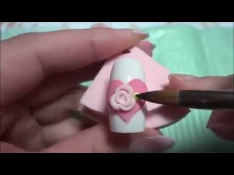 3dネイルアート ぷっくりしたバラを作る Acrylic Nail Art Of A 3d