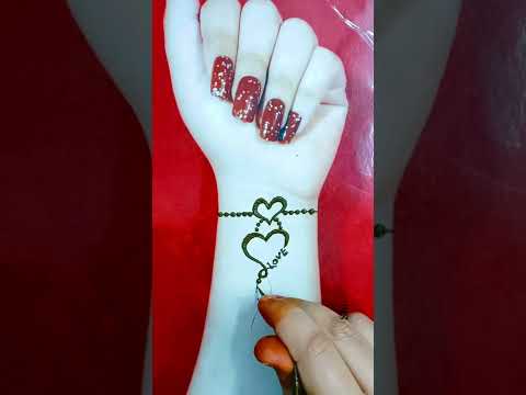 New Karva Chauth Special Heart Mehndi Design | Wrist Tattoo Mehndi ...