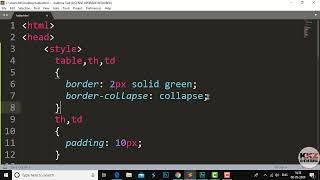 How to Use Html Table Border Spacing Property in Html Course on Part-52