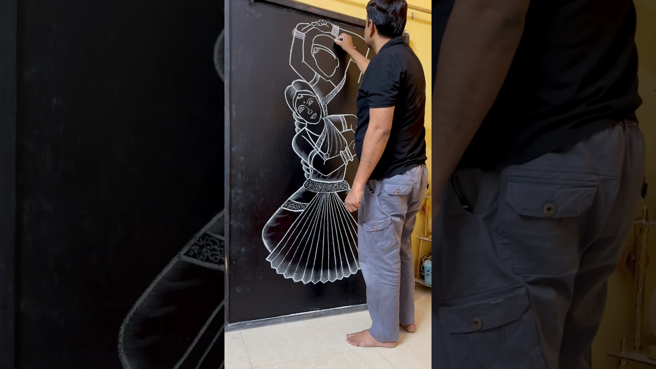 Learn to draw tow girl perform classical dance 💃🏻💃🏻 